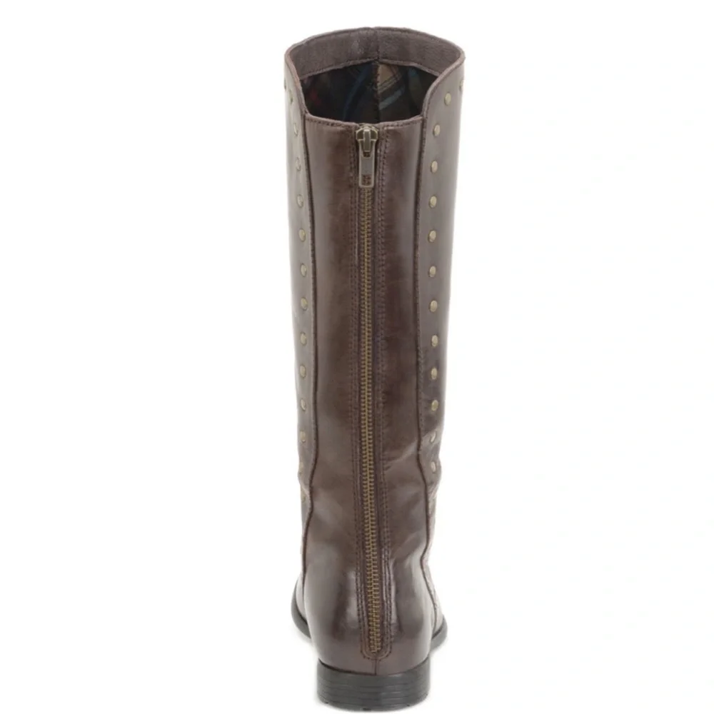Born Larsen Genuine Leather Studded Riding Knee Boots - Picture 3 of 10
